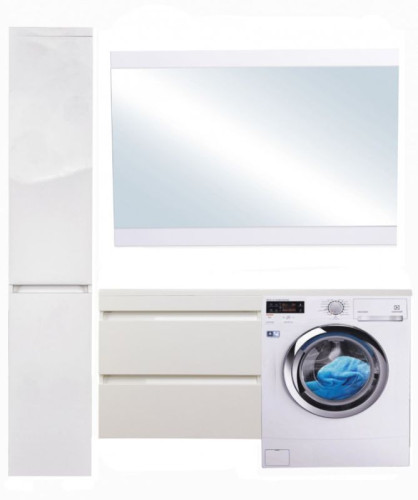 Тумба подвесная Style Line Даллас 150, 2 ящика, Люкс белая, PLUS