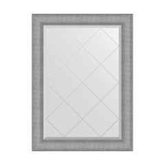 Зеркало настенное с гравировкой EVOFORM в багетной раме серебряная кольчуга, 77х104 см, BY 4545