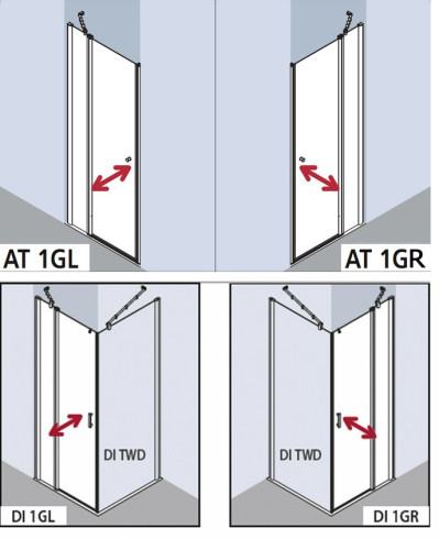 Душевая дверь Kermi Atea AT 1GL 12018VAK