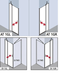 Душевая дверь Kermi Atea AT 1GL 12018VAK