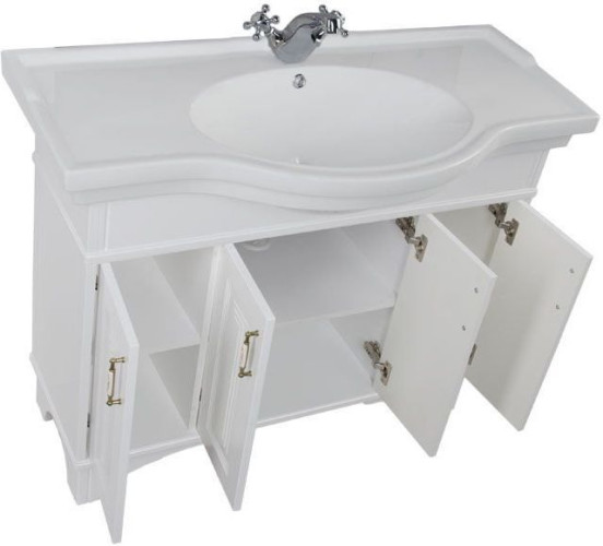 Тумба с раковиной Aquanet Валенса 110 белый