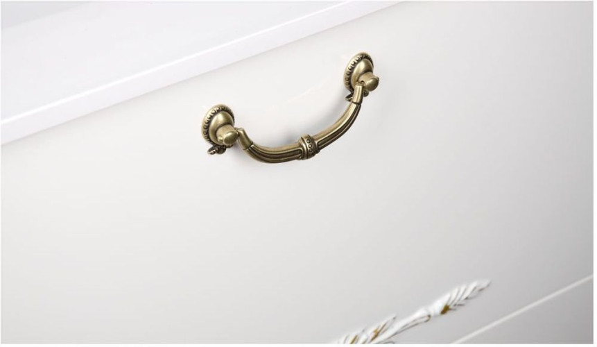 Тумба с раковиной Aquanet Виктория 90 белый/золото