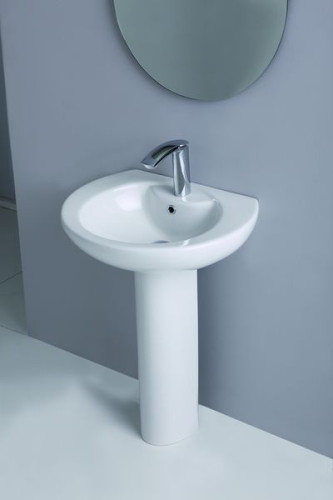 Neroceramica Soft, раковина подвесная 61х49 + пьедестал, цвет белый