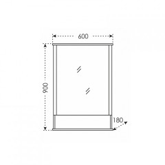 Зеркальный шкаф СанТа Вегас 60