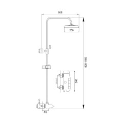Душевая система Villagio V888-8, черный