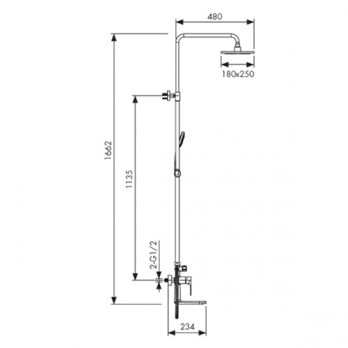 Душевая система KAISER Linear (59182)