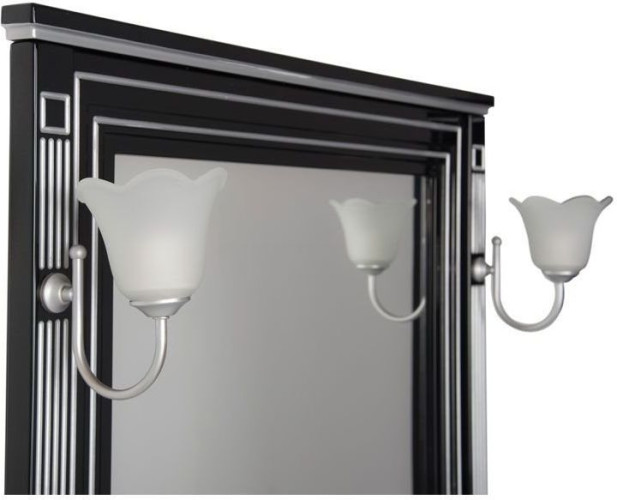 Зеркало Aquanet Паола 90 черный/серебро