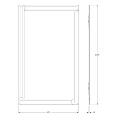 Зеркало настенное c зеркальным обрамлением Style EVOFORM 60х100 см, BY 0807