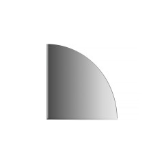 Зеркальная плитка с фацетом 5 мм четверть круга 20х20 см; серебро Refractive EVOFORM BY 1435