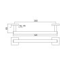Держатель для полотенец Jaquar 300 мм, хром (AKP-CHR-35701P)