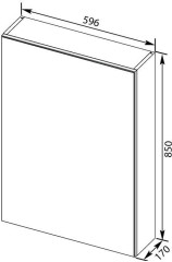 Зеркало-шкаф Aquanet Эвора 60 крем