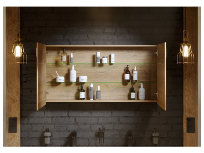 Зеркальный шкаф 100 см Aqwella MOB0410+MOB0717DB