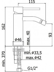 Смеситель для биде Paffoni Light черный матовый (LIG131NO)