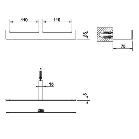 Держатель для полотенца Gessi Rettangolo 20915.031