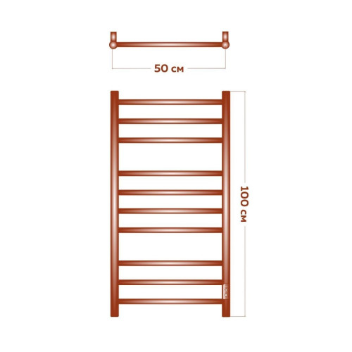 Полотенцесушитель электрический (лесенка) Bauedge Stil DB-0027, 50x100 см