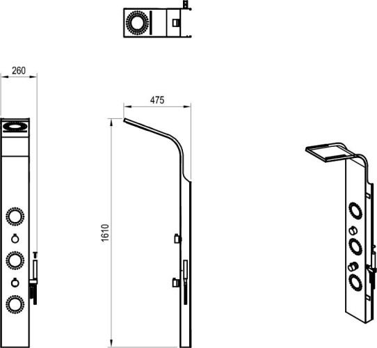 ХХ Гидромассажная панель Jet Inox