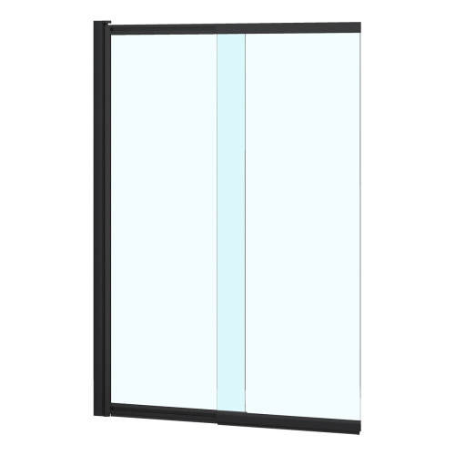 Шторка для ванны раздвижная Azario Boston 140х80 цвет профиля черный матовый (AZ-143B)