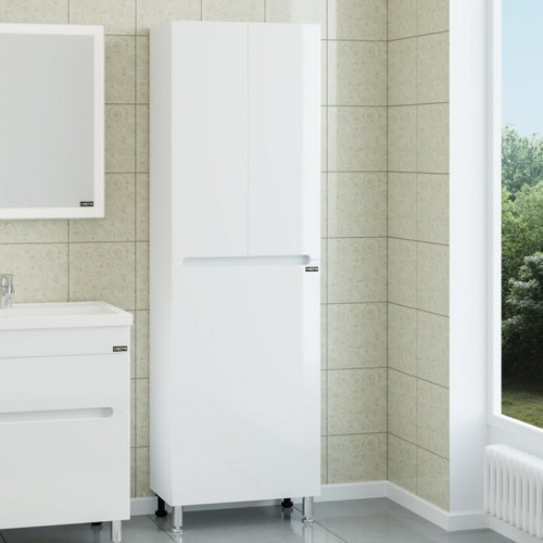 Шкаф пенал СанТа Лондон 60 с бельевой корзиной