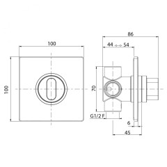 Переключатель потоков Migliore Kvant 26087
