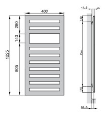 Полотенцесушитель Zehnder Metropolitan Spa MET-120-040