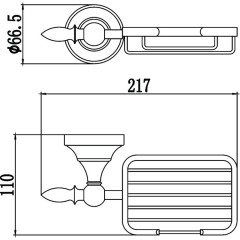 Мыльница решетка настенная Savol S-06832B золото