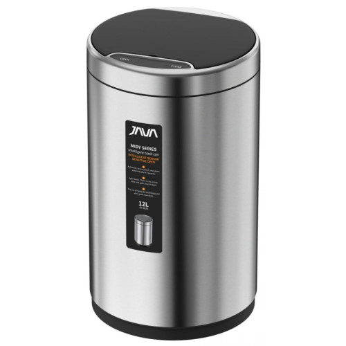 Сенсорное ведро 12 л JAVA S-882-12L сатин