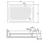 Душевой поддон прямоугольный RGW B/CL-S-A арт. 16180290-51-A