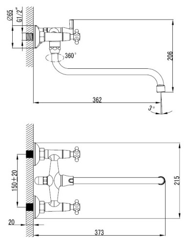 Смеситель Milardo Victoria VICSBLCM10