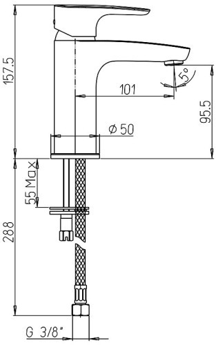 Смеситель Paini Parallel 47CR205