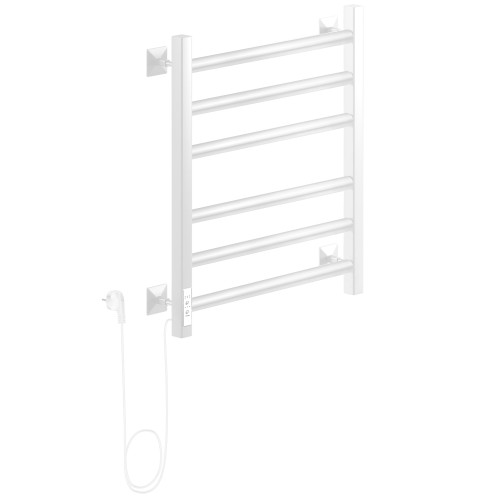 Полотенцесушитель Электрич.кабельный Ника STEP-3 60/50 RAL9016 белый матовый левый тэн