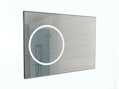 Зеркало Eclipse 90 black с подсветкой Sansa