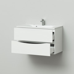 Тумба Итана Мишель 90 897х445х550 подвесная с раковиной Milena 90 Белый глянец (CS00080621)