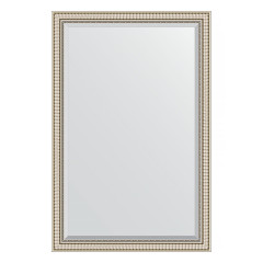 Зеркало настенное с фацетом EVOFORM в багетной раме серебряный акведук, 117х177 см, BY 1318