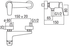 Смеситель для душа Nobili Sky SY97130CR