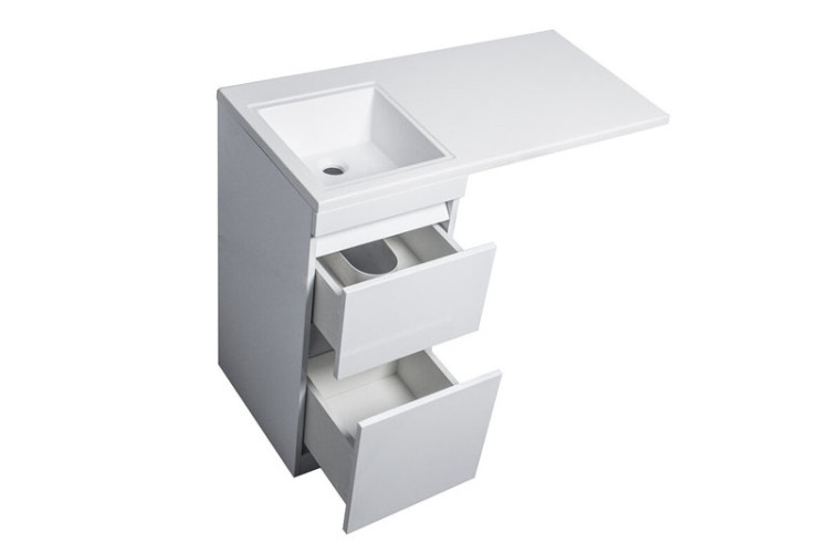 Тумба напольная Style Line Даллас 100, Люкс белая, PLUS, ЭМАЛЬ