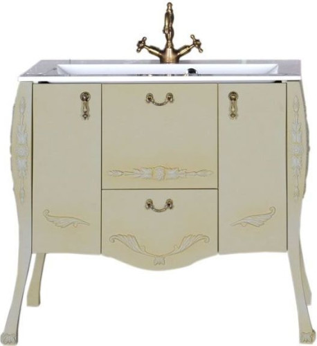 Тумба с раковиной Aquanet Виктория 90 олива