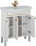 Тумба с раковиной Aquanet Честер 75 белый/золото