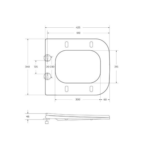 Чаша подвесного унитаза BelBagno VENETO BB132CHR