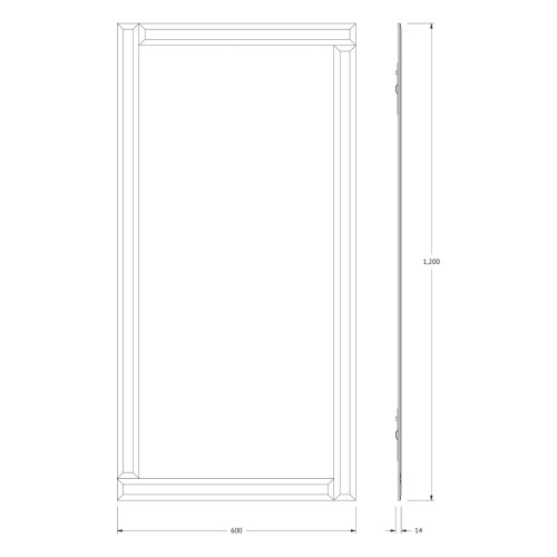 Зеркало настенное c зеркальным обрамлением Style EVOFORM 60х120 см, BY 0808
