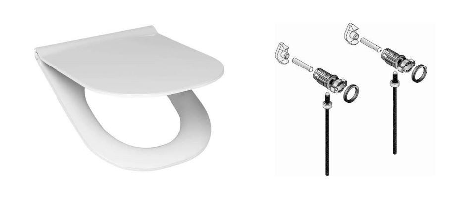 Подвесной унитаз Laufen Basal Combipack безободковый, с сиденьем SoftClose, быстрое снятие (8.66E1.0.000.000.1)