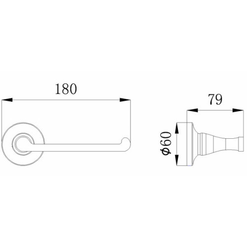 Держатель для туалетной бумаги Rush Corsica CO42110 без крышки