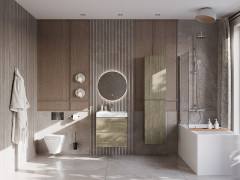 Шкаф - колонна Roca Ona 1750 подвесной, темный вяз (A857635511)