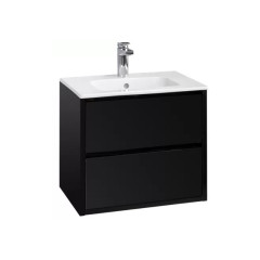 Тумба под раковину AQUATON Римини 60, подвесная, черный глянец (1A226601RN950)