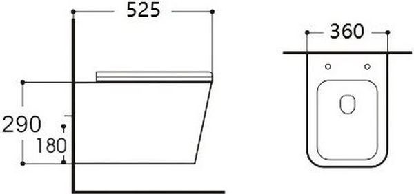 Унитаз подвесной Aquanet Tavr Rimless Tavr 2.0 W LX-1907MB Soft Close