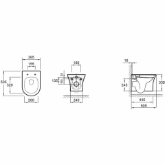 Унитаз подвесной с сиденьем Jacob Delafon Aleo EDAH132-0 с креплениями