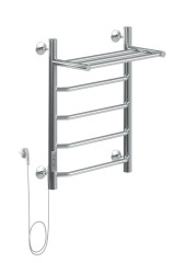 Полотенцесушитель электрический Aquanet Fiona 60х50 Тэн слева, с полкой