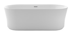 Ванна акриловая AZARIO KENSTON 1700х800х600 свободностоящая, в комплекте с сифоном и металлической рамой (KEN17080)