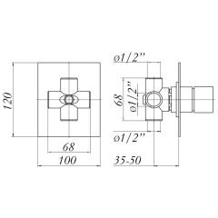 Переключатель потоков Migliore Kvant ML.KVT-2727.CR