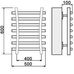 Полотенцесушитель Ника BAMBOO ЛБ-8 60/40