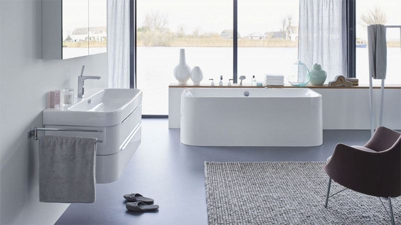 Тумба под раковину Duravit Happy D 2 подвесная Белая (H2636402222)